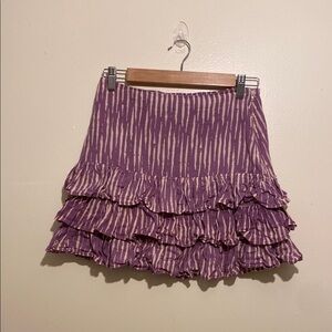 TOPMARK Linen Purple Ruffled Skirt. Size S